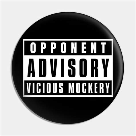 Opponent Advisory Vicious Mockery | DnD Bard Class Spell - Vicious Mockery - Pin | TeePublic