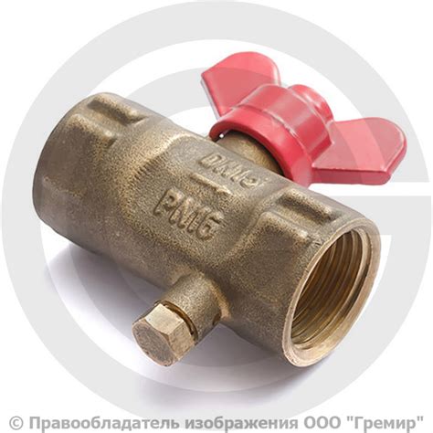 Кран трехходовой для манометра Ду-15 Ру-16 ВР G 1/2"-G1/2" с краном ...
