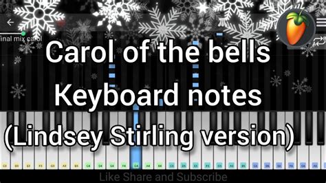 Carol Of The Bells Keyboard Notes Lindsey Stirling Version Christmas