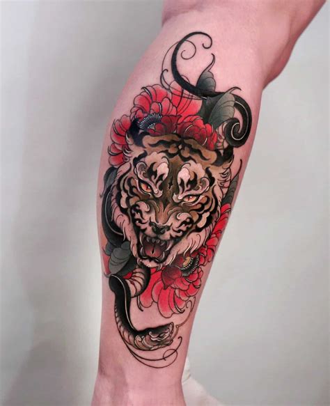 Japanese Tiger Tattoo Shoulder