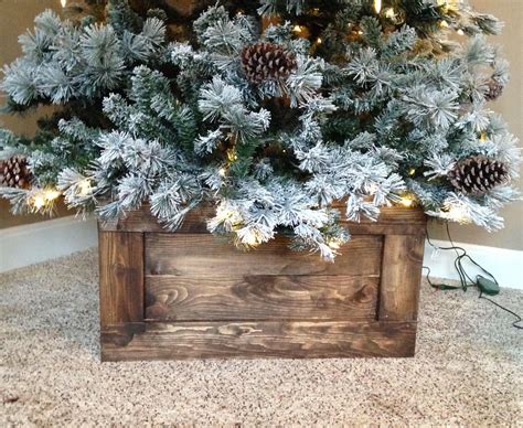 FOLDING Wood Christmas Tree Box Stand Wood Tree Skirt Etsy