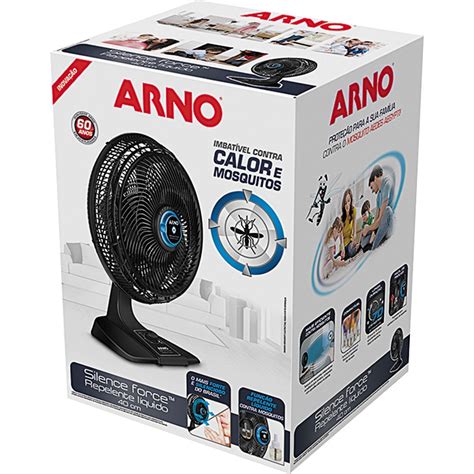 Ventilador de Mesa 40cm Arno Silence Force Repelente Líquido VF55 130W