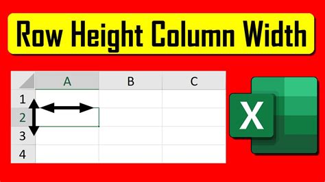 How To Change Row Height And Column Width In Excel YouTube