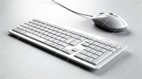 Premium AI Image | A white keyboard with a mouse on it