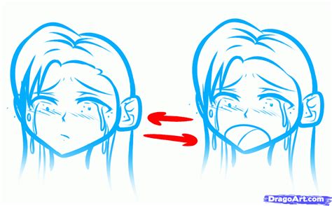 Draw Anime Sad Mouth Step Clip Art Library