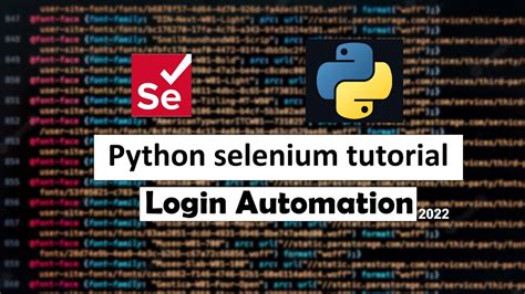 Python Selenium Tutorial For Login Automation Youtube