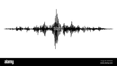 Earthquake Seismograph Wave Isolated Vector Seismic Activity Waveform With Low And High Richter