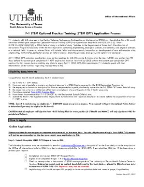 Fillable Online ISS STEM Optional Practical Training STEM OPT