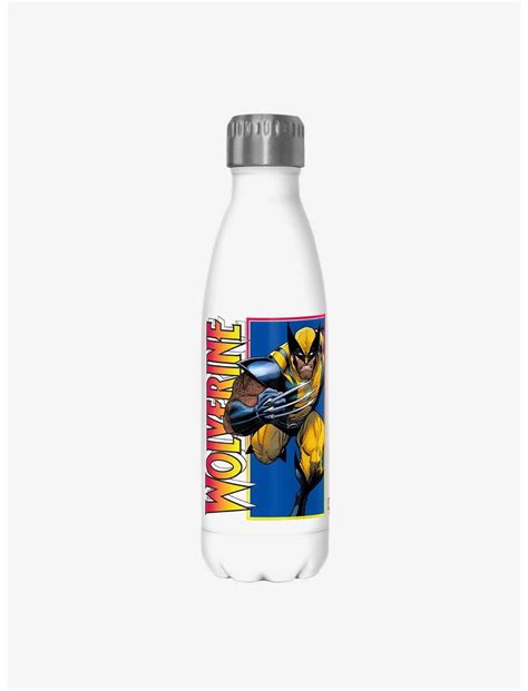 Marvel Classic Wolverine Stainless Steel Water Bottle - WHITE | Hot Topic