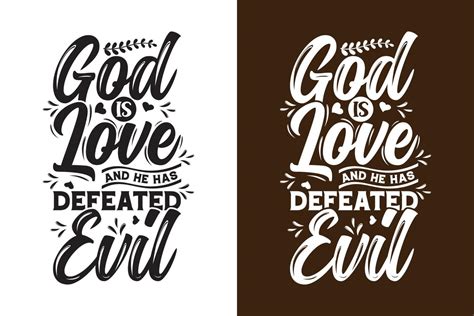 God is Love and he has Defeated Evil 20332363 Vector Art at Vecteezy