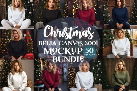 Christmas Bella Canvas Mockup Bundle Graphic By NowGiftsBoutique