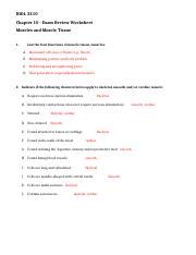 Exam Review Worksheet Muscular Syst Ch Key Docx Biol