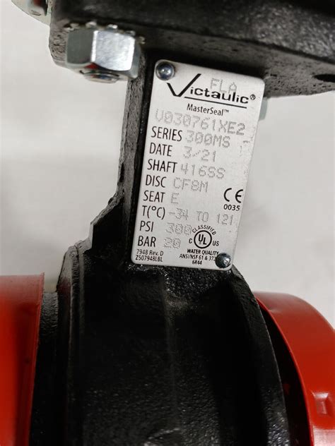 Victaulic V030761XE2 300MS MasterSeal 3 Butterfly Valve 300PSI EBay