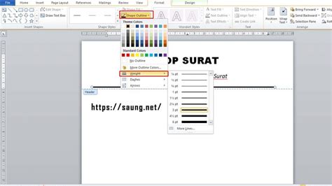 Detail Cara Membuat Garis Kop Surat Di Word Koleksi Nomer 22