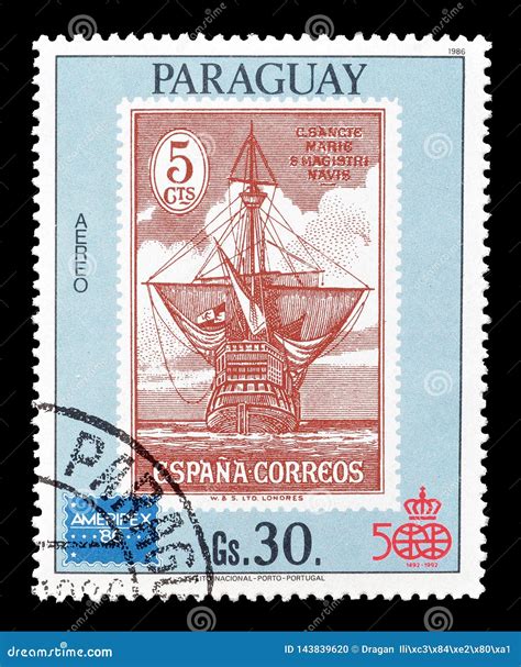 Paraguay On Postage Stamps Editorial Image Image Of Manama 143839620