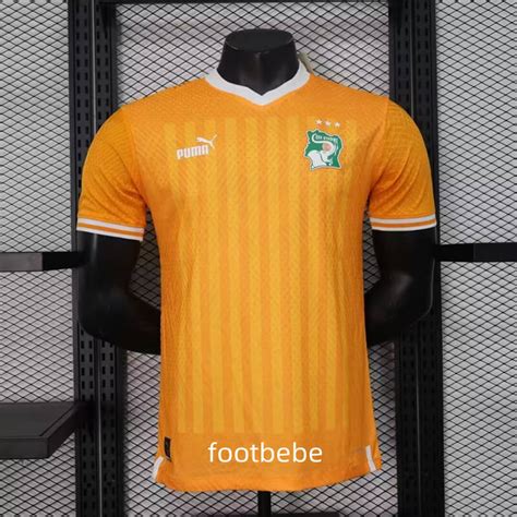 Maillot Match Côte d Ivoire 2023 2024 CAN 3 étoiles orange Footbebe