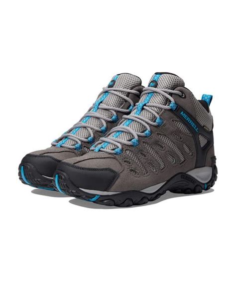 Merrell Leather Crosslander 2 Mid Waterproof In Gray Blue Lyst