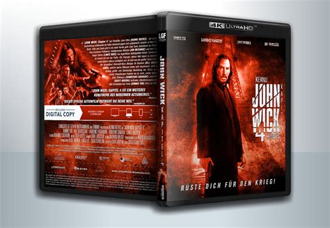 John Wick Chapter 4 4k Blu Ray Cover English German For Etsy Australia