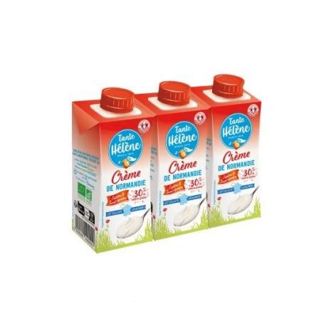 Creme de Normandie Tante Hélène Entière Semi Epaisse UHT 3X20CL Coop