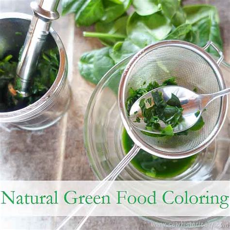 Natural Green Food Coloring - Fresh Spinach Leaves - Sew Historically