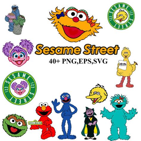 Sesame Street Svg Bundle Sesame Birthday Party Sesame Monster Clip