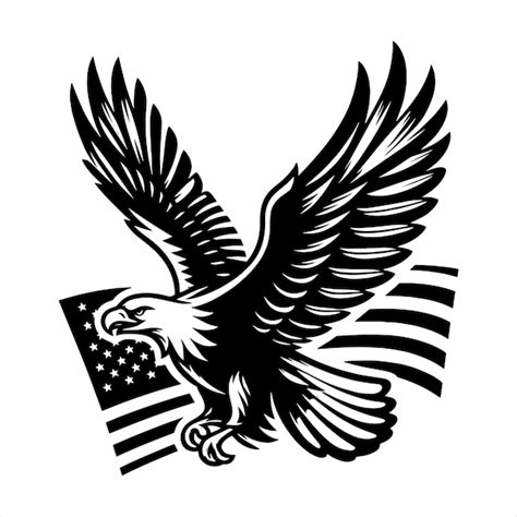 Premium Vector Flying Eagle With Usa Flag Svg