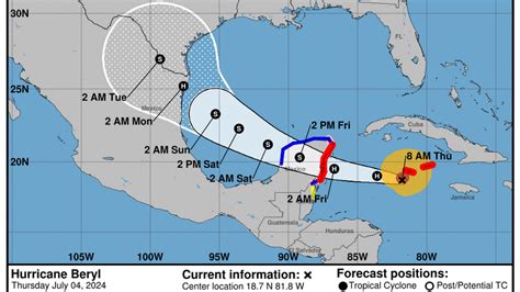 El Huracán Beryl Se Debilita A Categoría Tres Y Se Dirige Hacia México