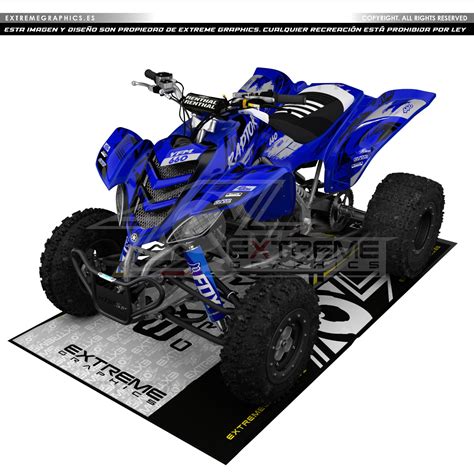 Adhesivos Quad Yamaha Raptor Restyling Azul Extremegraphics Es