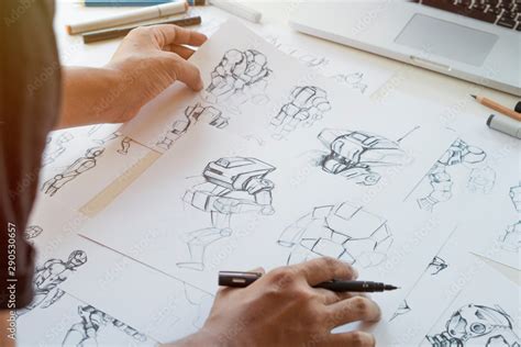 Animator designer Development designing drawing sketching development ...