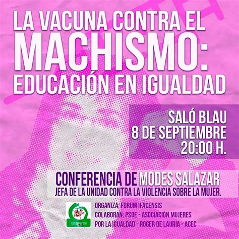 Conferencia 'La vacuna contra el machismo, educación en igualdad' en