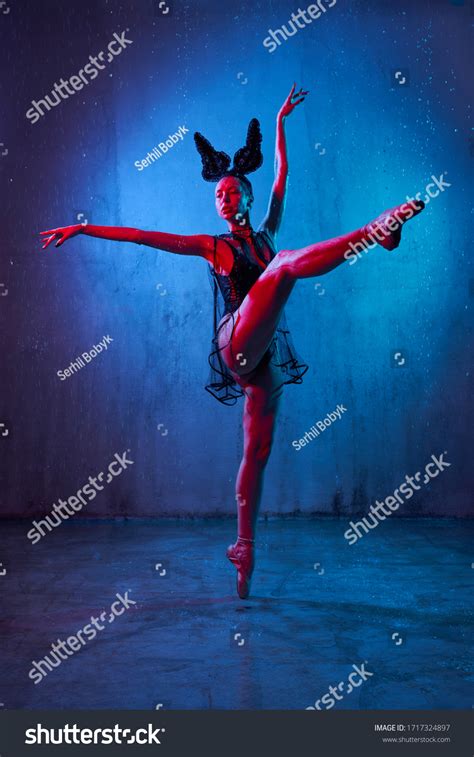 Sexy Wet Ballerina Black Lingerie Ears Stock Photo 1717324897 Shutterstock