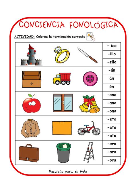 La Conciencia Fonol Gica Fichas Para Trabajar Dc