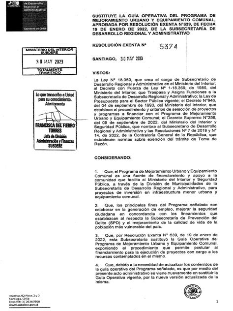 Guia Operativa Pmu 30 05 2023 Resolu Exe N 5374 Pdf