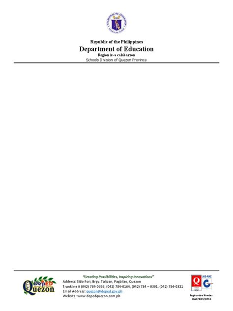 Department of Education: Republic of The Philippines | PDF