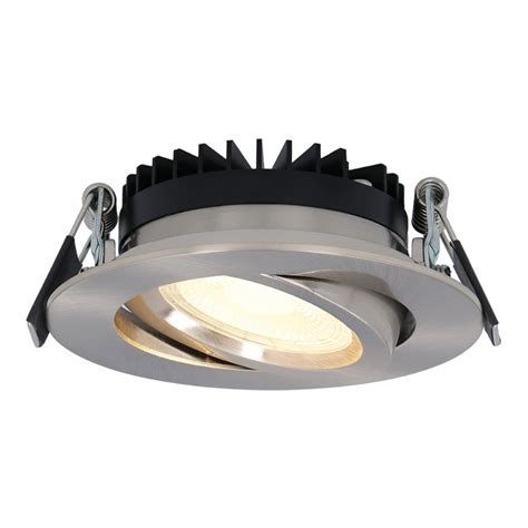 Dimmable LED Downlight Rome Stainless Steel Tiltable 2700K