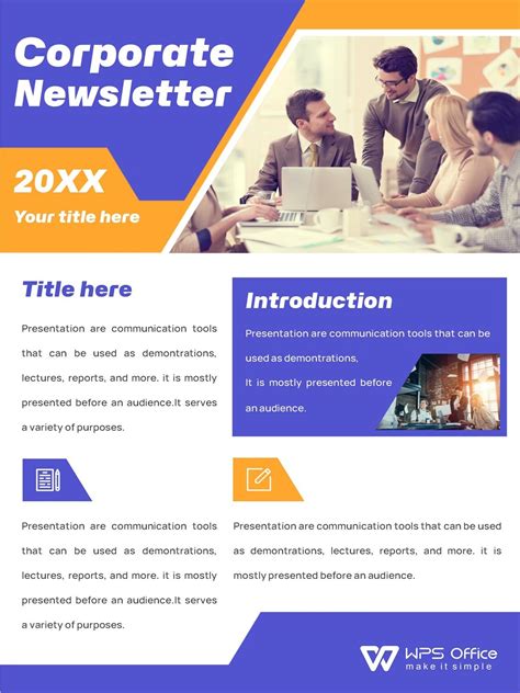 word  blue corporate newsletterdocx wps  templates