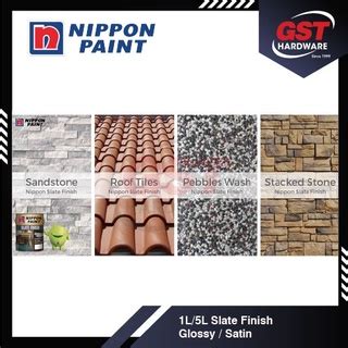 Nippon Paint Slate Finish For Pebble Wash Sand Stone Garden Kilat Utk