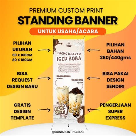 Jual Hari Jadi Standing Banner Usaha Acara Spanduk Usaha