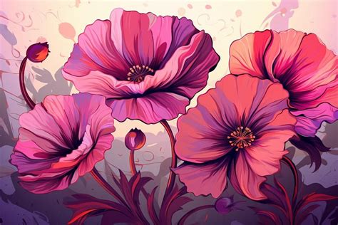 Poppy Garden Designs Graphic by Ranya Art Studio · Creative Fabrica