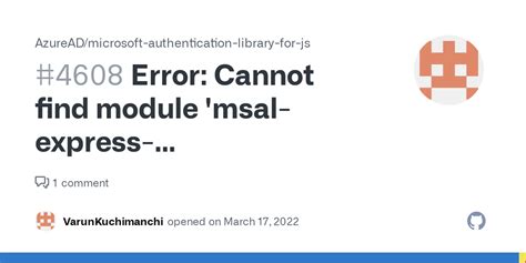 Error Cannot Find Module Msal Express Wrapper Dist AuthProvider