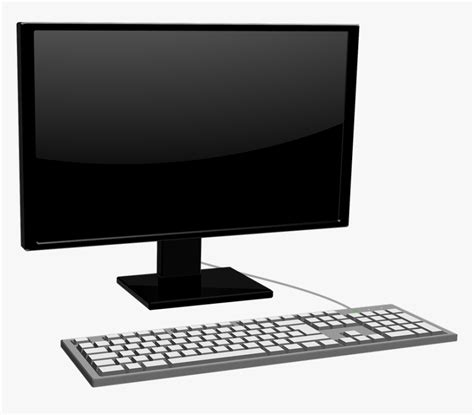 Computer Monitor And Keyboard Clipart, HD Png Download , Transparent ...