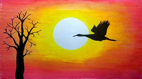 Beautiful Sunset Drawing at PaintingValley.com | Explore collection of ...