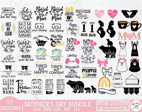 Mother S Day Svg Bundle Mom Svg Mum Svg Mom Quotes Mom Bear So Fontsy