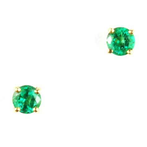 Emerald Ear Studs - Mark Parkhouse Antiques & Jewellery