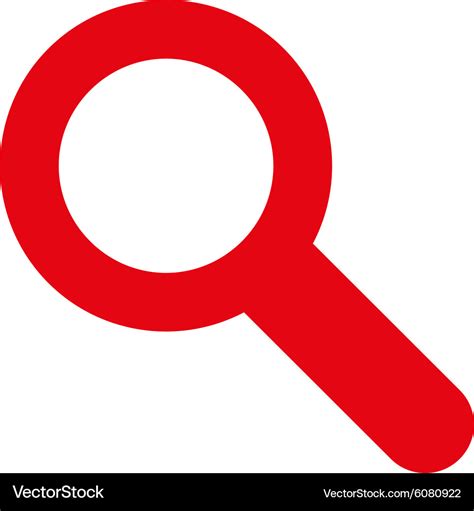 Search flat red color icon Royalty Free Vector Image