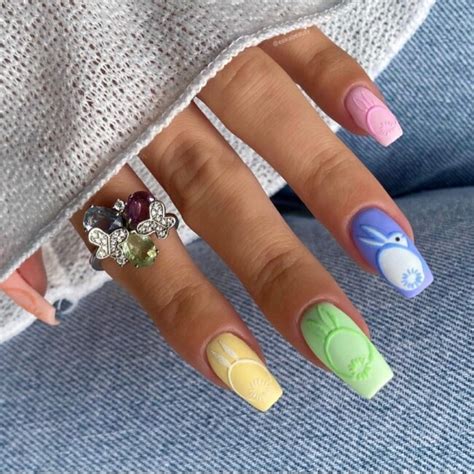 Easter Nails That Are Too Cute To Ignore Embossed Bunny Different