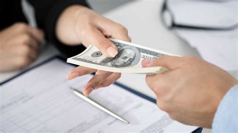 People Exchanging Money Stock Image