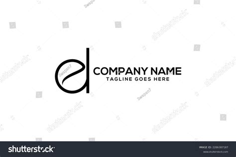 initial ed abstract vector logo design stock vector royalty