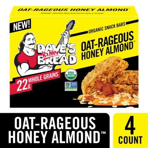 Dave's Killer Bread® Oat-Rageous Honey Almond™ Organic Snack Bars, 4 ct - Kroger