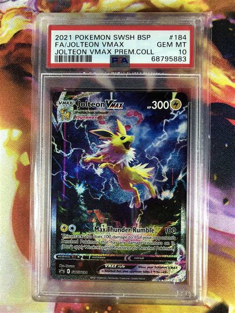 Mavin Psa Pokemon Jolteon Vmax Alternate Art Swsh Vmax